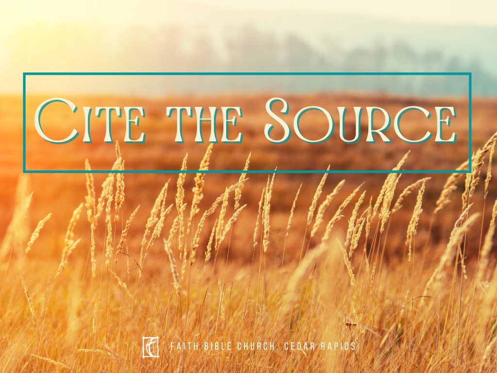 Cite the Source